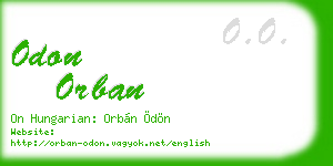 odon orban business card