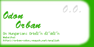 odon orban business card